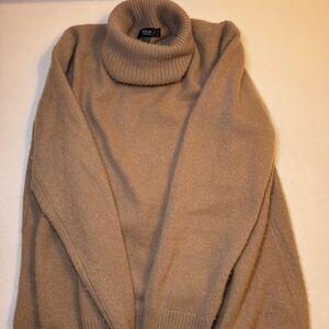 Aqua Tan Turtleneck Sweater
